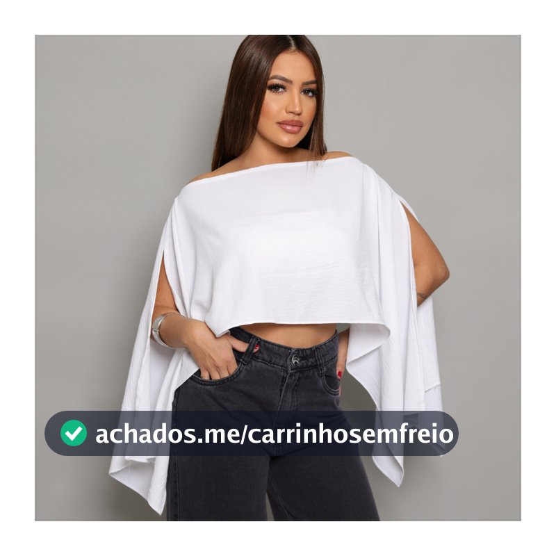 Blusa Bata Feminina Boho Chic com top faixa interno Multiformas Capa