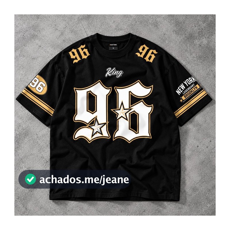 Camiseta T-shirt King 96 New York Jersey Premium Camisa Algodão Streetwear Esportiva