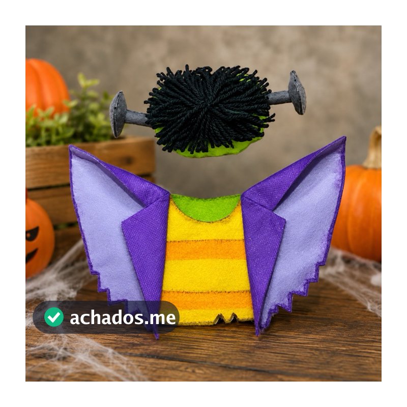 Bandana + cabelo frankenstein Halloween para cachorro, gato, coelho e porquinho da índia