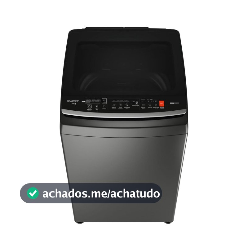 Máquina de Lavar Brastemp 17Kg Cinza Platinum com Design Infinity e Soft Close - BW17LTA