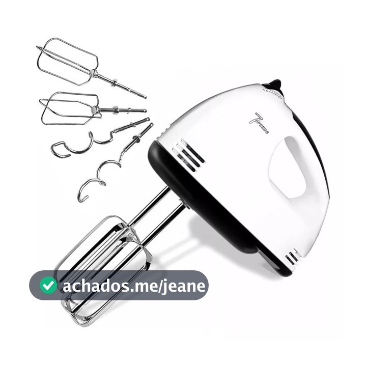 Batedeira De Mão Elétrica Bolo Chantilly 7 Velocidades 260W Batedeira Massa Bolo Ovos Maquinas