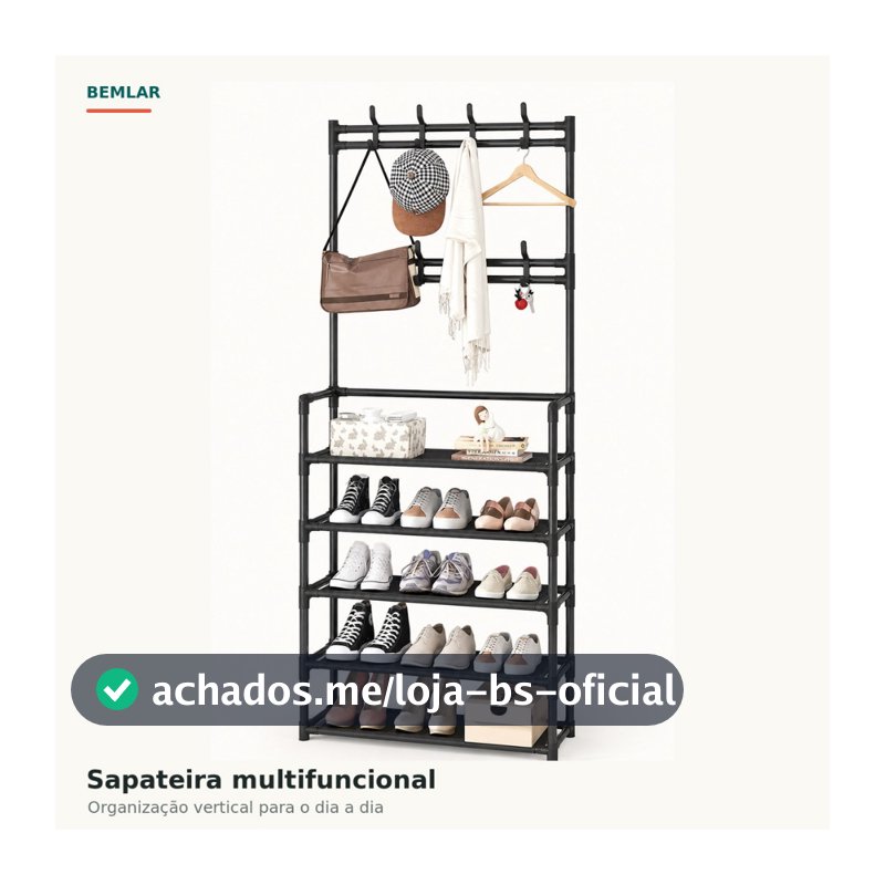 Sapateira e Arara de Roupas 5 Andares – Organizador Multiuso para Casa