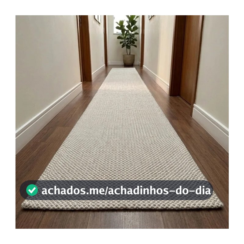 Tapete Passadeira Asteca Areia Tear Decorativo 3m X 70cm Algodão