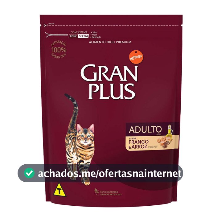 Ração GranPlus Gatos Adultos Sabor Frango e Arroz 3kg