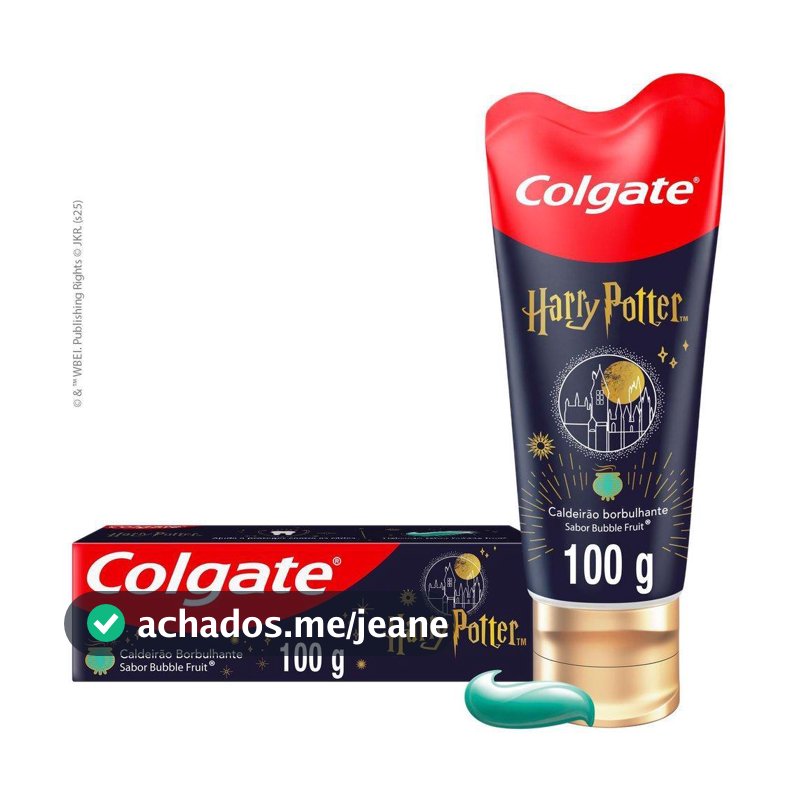 Gel Dental Infantil com Flúor Colgate Bubble Fruit Harry Potter Caldeirão Borbulhante 100g