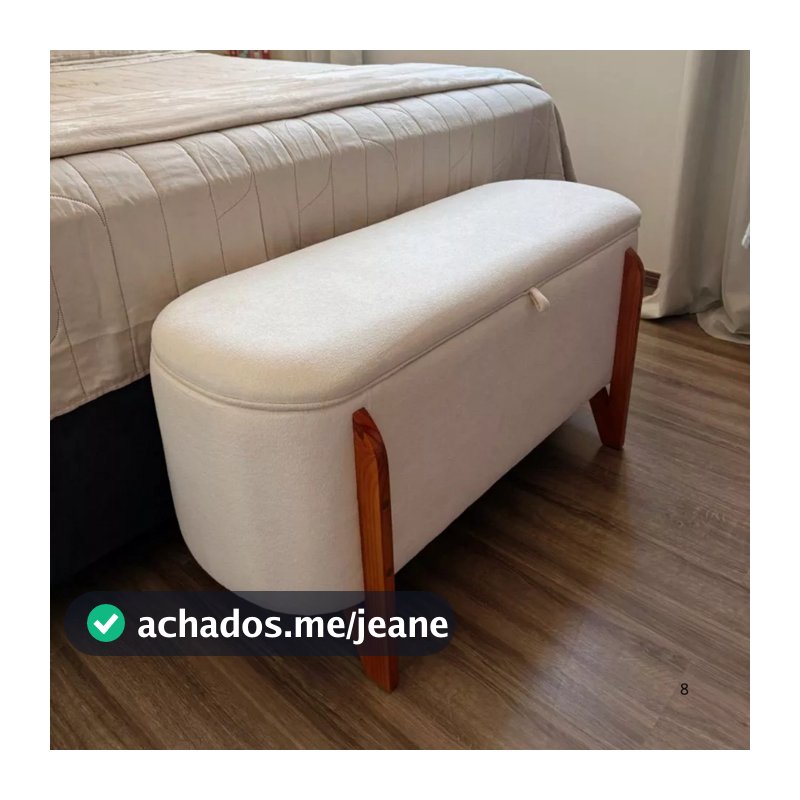 Recamier Para quarto com Bau Elegante Funcional para Organizar Roupas e Acessórios Enxoval Brinquedo