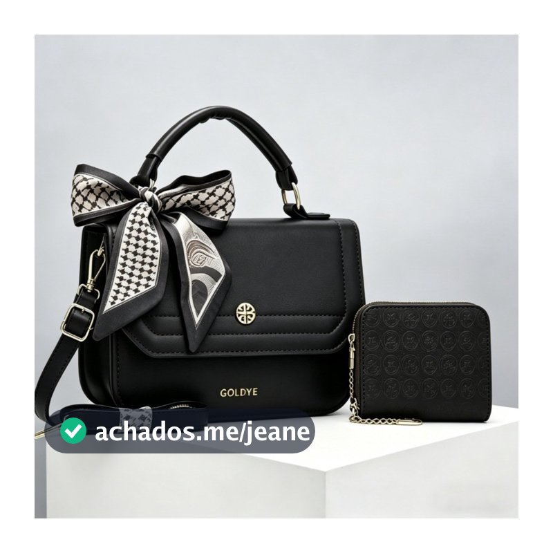Bolsa Feminina 2 Peças Com Carteira Alça De Mão E Transversal Luxo Elegante Tendência Uso Diário Trabalho Passeio