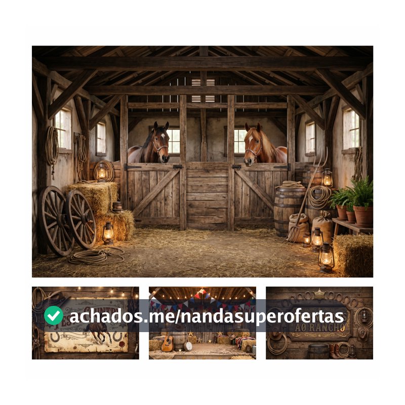 Fundo Fotográfico Festa Country Celeiro | Decoração | tecido premium | frete grátis | vários modelos | 150x220CM