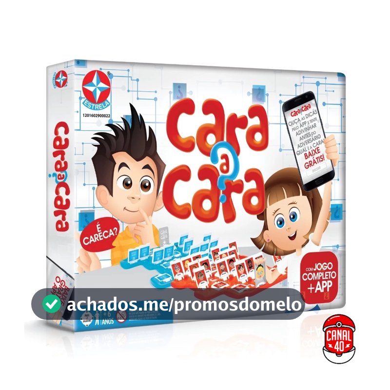 JOGO CARA A CARA ESTRELA COM APLICATIVO APP ORIGINAL BRINQUEDOS MESA FAMÍLIA 2 TABULEIROS CLÁSSICOS