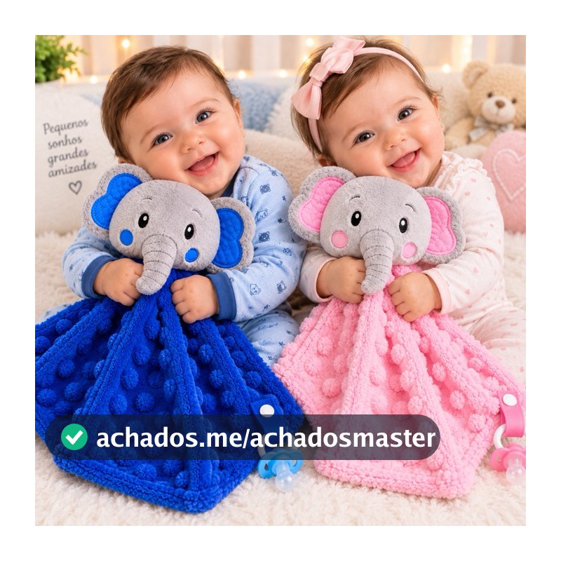 Naninhas Pipoquinha Bebê Fofinhas 23x25cm | Naninha Infantil com Carinhas Fofas menino e menina
