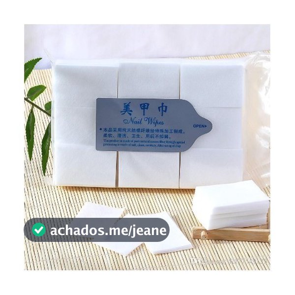 Pacote Algodão Prensado para Limpeza Unhas Manicure Azul