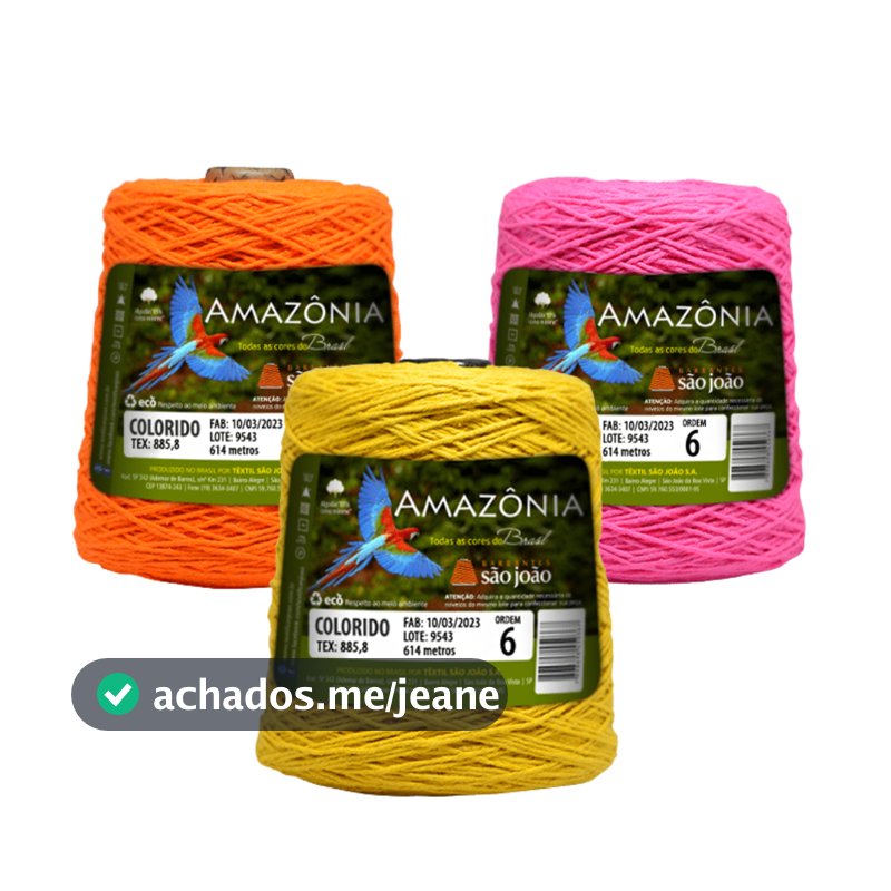 Barbante Amazônia Fio N°6 400 Metros / 400 Gramas - São João
