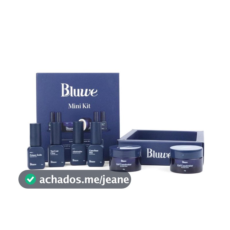 Mini Kit Bluwe com 6 produtos Preparadores e Géis Para Alongamento de Unhas