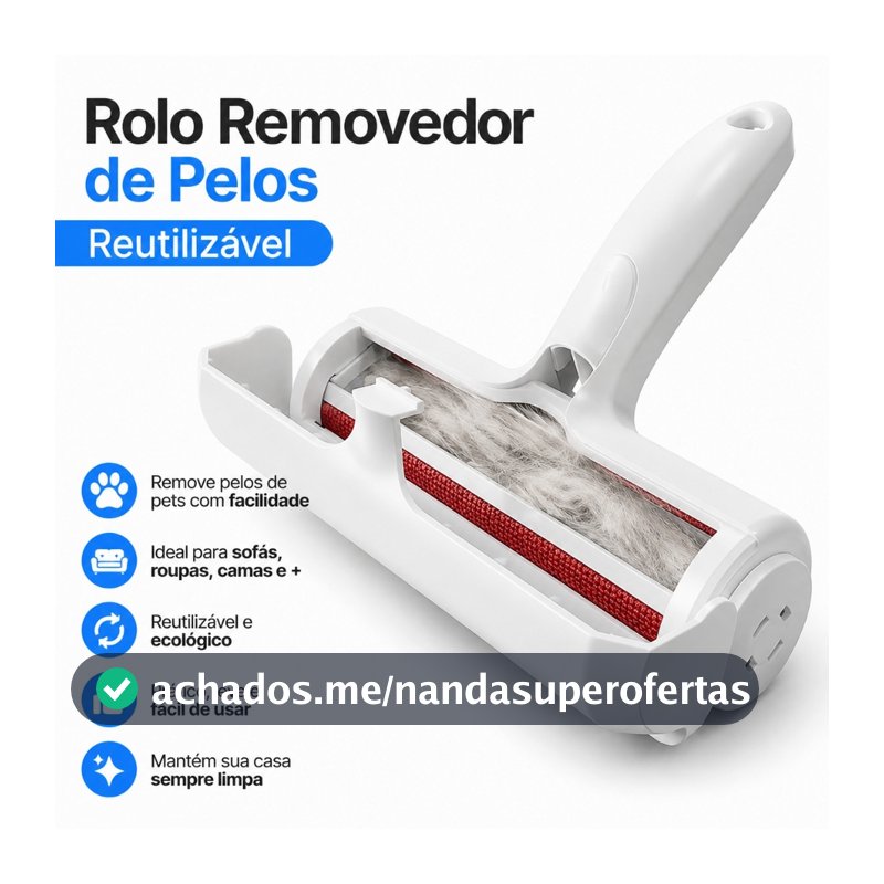Rolo Removedor Tira Pelos Reutilizável Pet Animais Cachorro e Gato Para Sofa Roupa Moveis Gruda