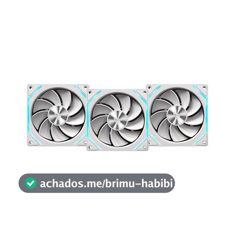 Kit Ventoinha Pichau Ventus NX Reverse, ARGB, 3x120mm, Branco, PCH-VTNXR3-WH01