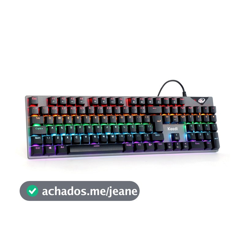 Teclado Gamer Mecânico Switch RGB Keedi TEC803