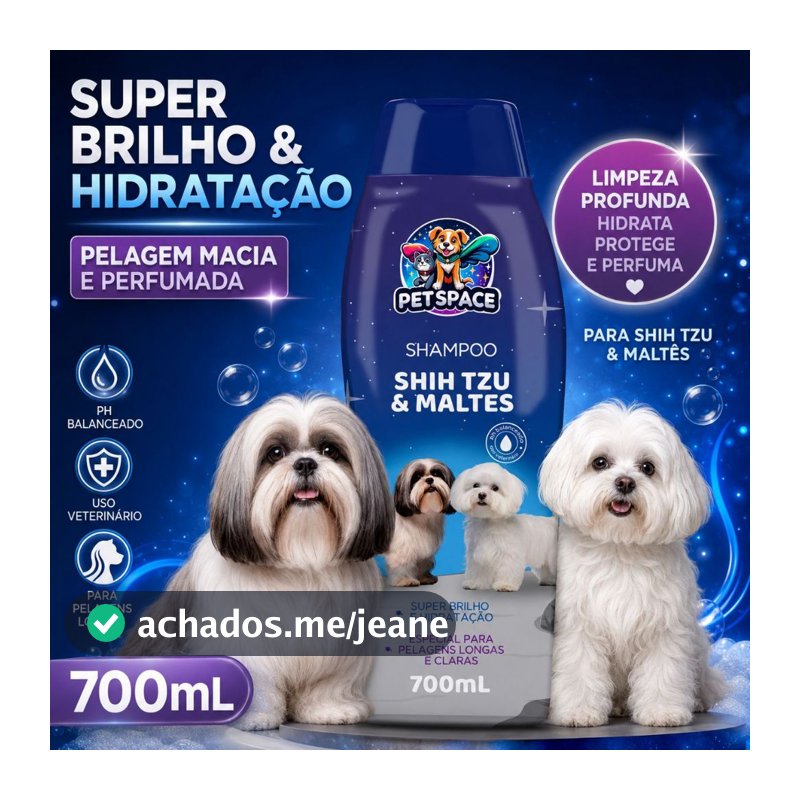 Shampoo para Cachorro Raças Maltes e Shih-Tzu Pet Space 700ml - ENVIO IMEDIATOOO