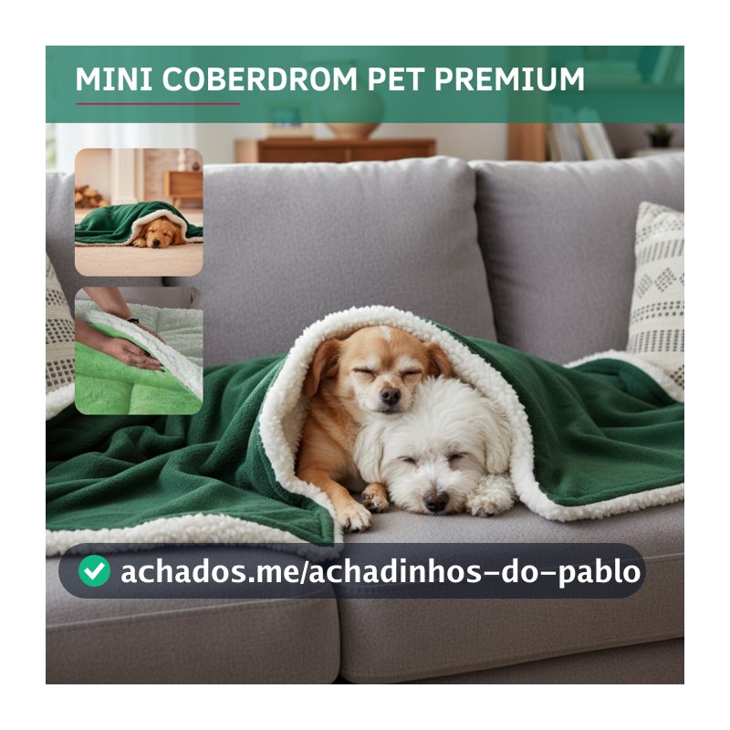 Coberdrom Pet Premium Sherpa Carneirinho Quentinho Antialérgico Confortável Cães E Gatos Premium
