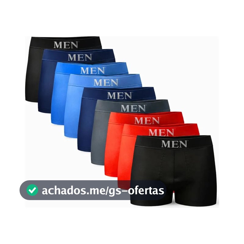 Kit 5 ou 10 Cueca Boxer men cueca Masculina Microfibra Premium cueca men box conforto e qualidade