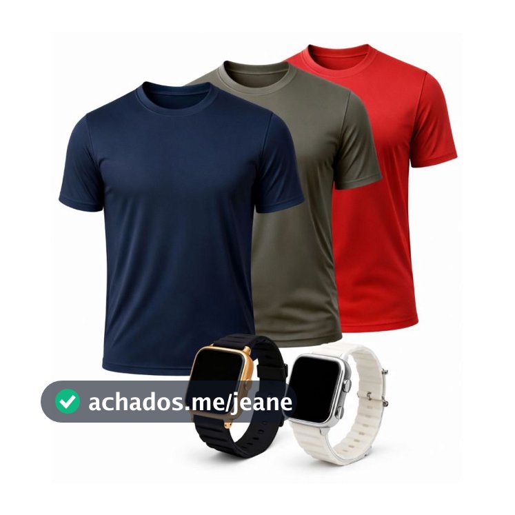 Kit Camisa Dry Fit Masculina + Relógio Digital Premium Prova D’Água  Academia para o dia a dia