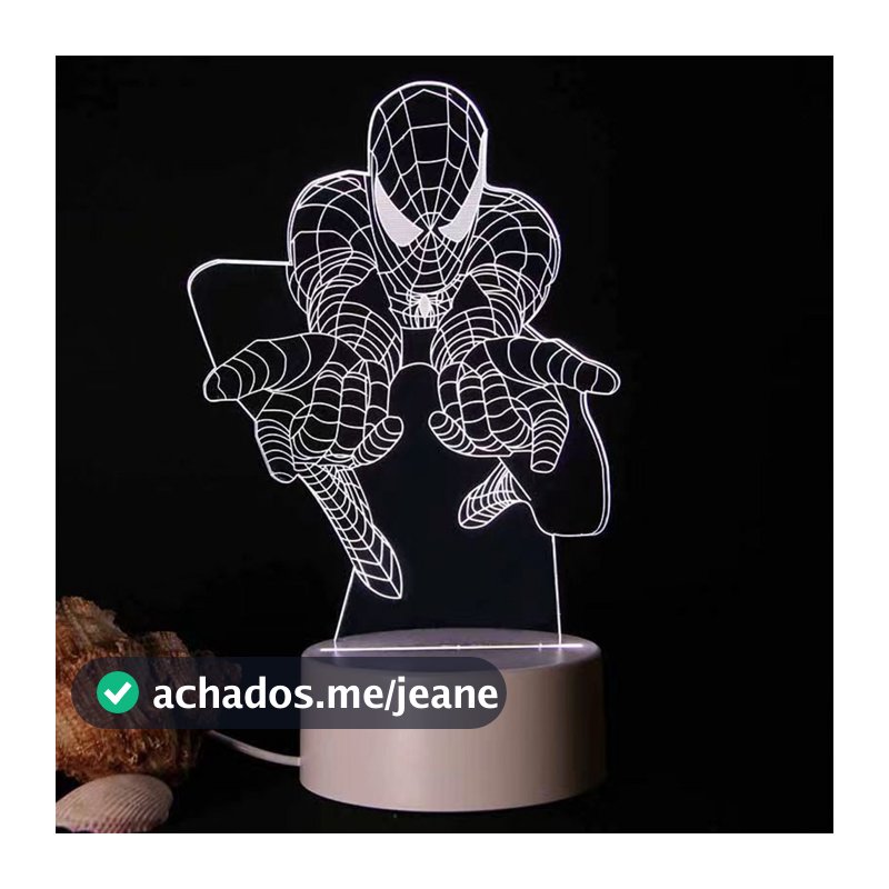 Luminária de Mesa LED 3D Criativa - Luz Noturna Decorativa com 3 Cores