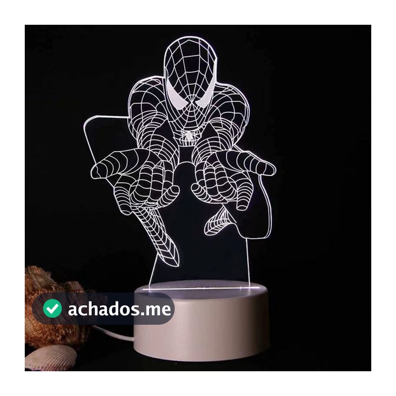Luminária de Mesa LED 3D Criativa - Luz Noturna Decorativa com 3 Cores