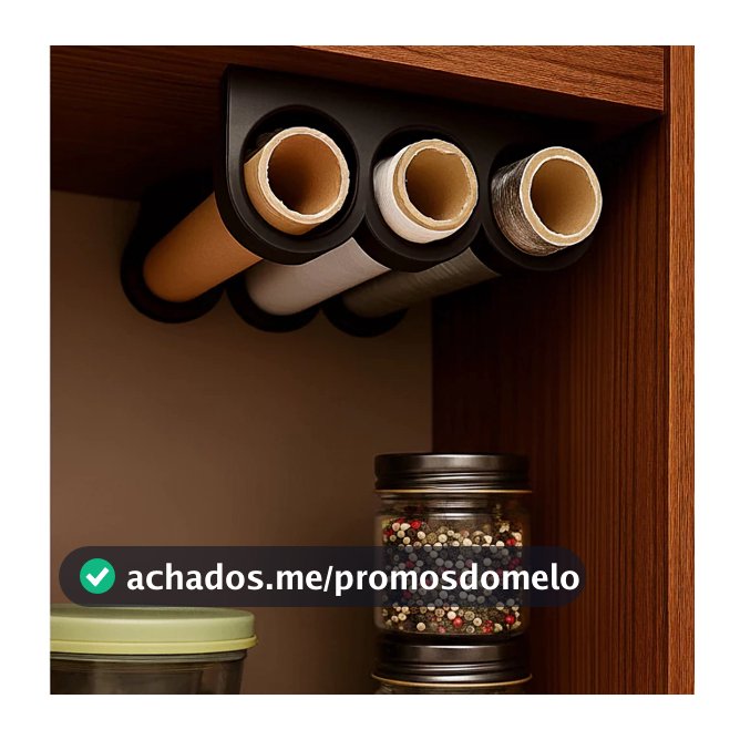 Suporte papel alumínio e plástico filme, papel manteiga .Organizador de armário cozinha.Porta rolo de cozinha 3 em 1