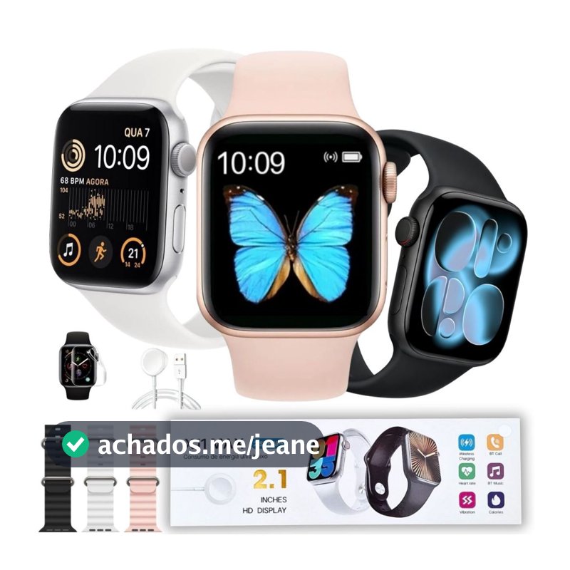 Relógio Smartwatch Para Android Ios Samsung Xiaomi iPhone - Faz e Recebe Chamadas Relógio Inteligente