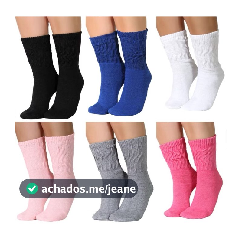 kit até 12 pares meias aerobica fitness para academia algodao