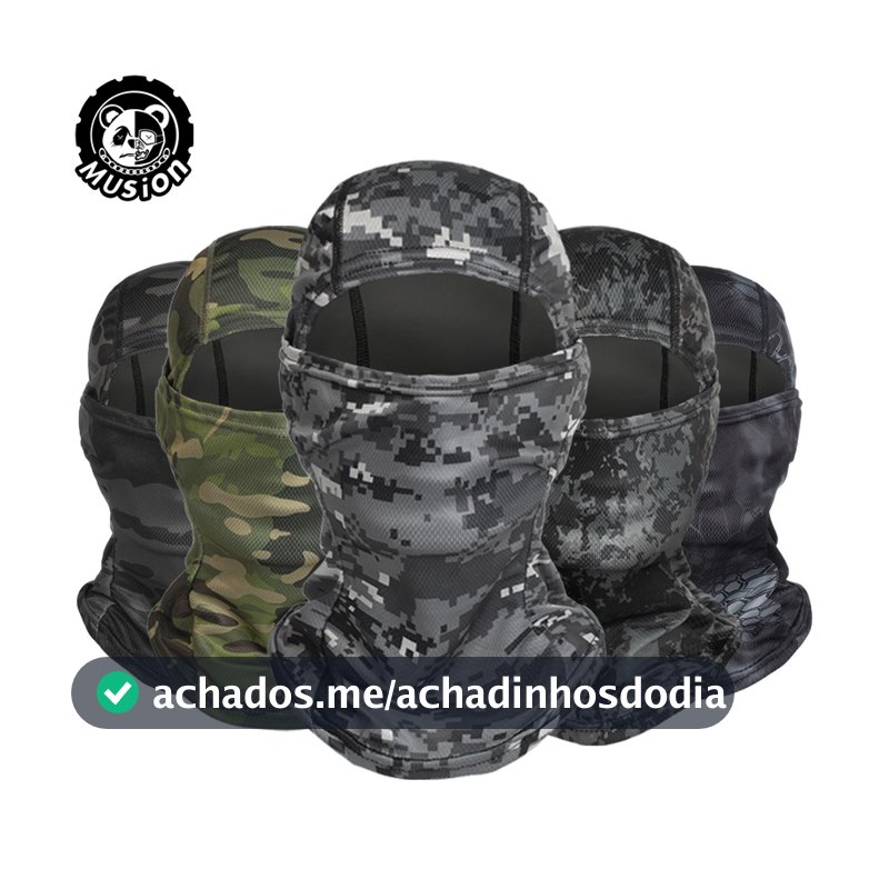 Musion Balaclava Malha Respirável Proteção UV Da Motocicleta Máscara Facial Completa Impressa