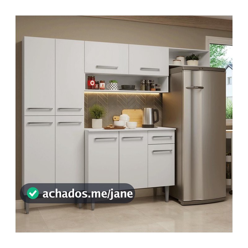 Armário de Cozinha Completa 229cm Emilly Madesa 016