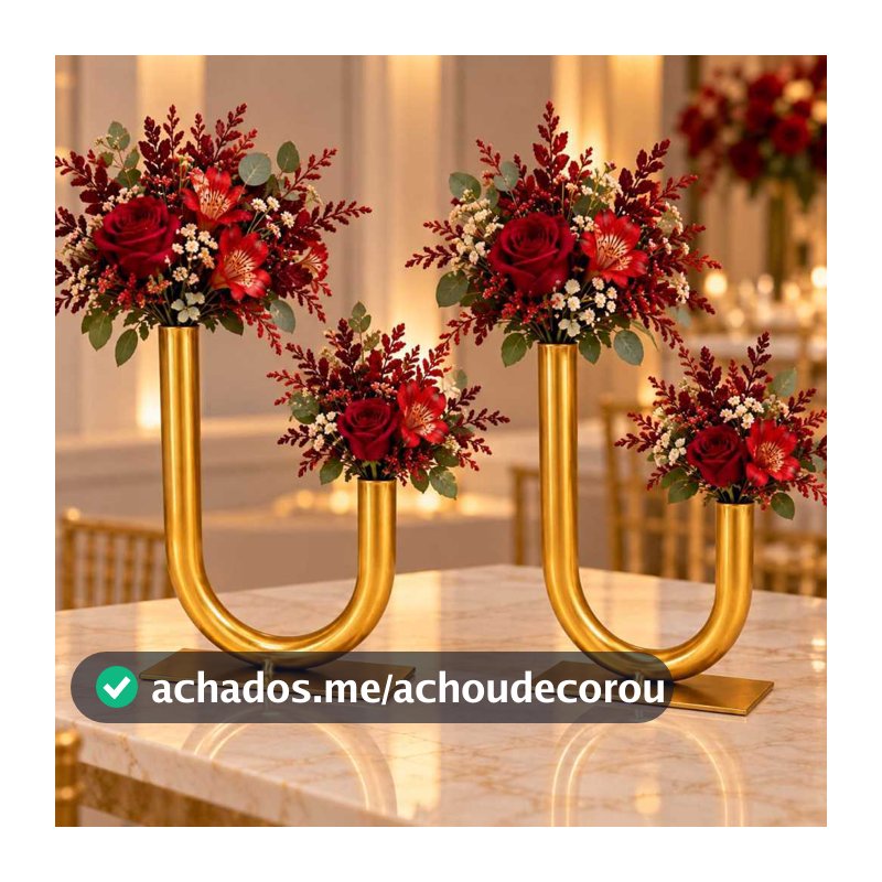 Kit Com 2 Suporte Arranjo Para Flores E Decoração De Festa Centro De Mesas