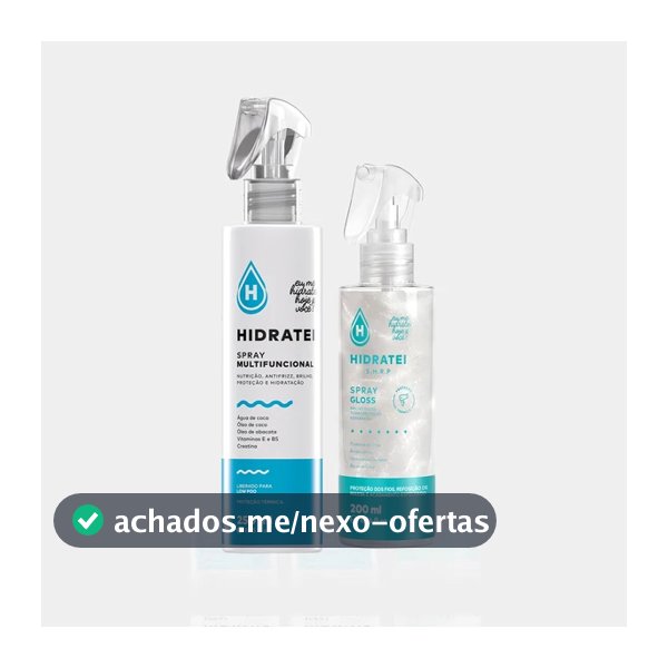 Kit Hidratei Liso Espelhado Spray Gloss + Multifuncional