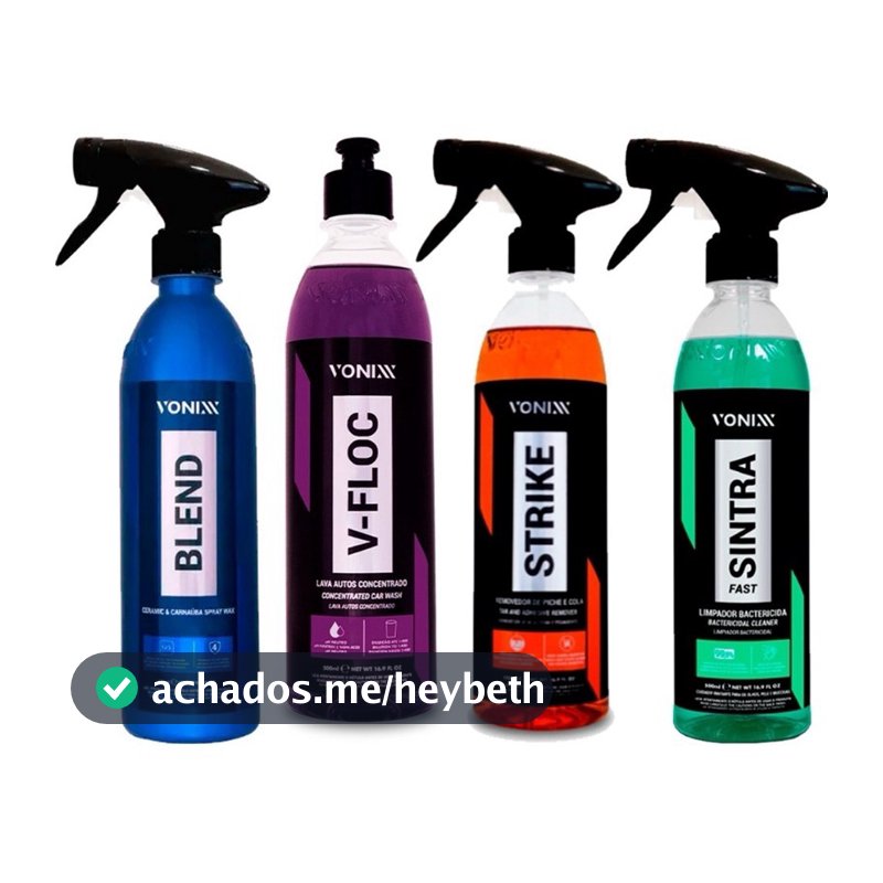 Kit Vonixx Blend Cera V-Floc Shampoo Strike Removedor Sintra Limpeza