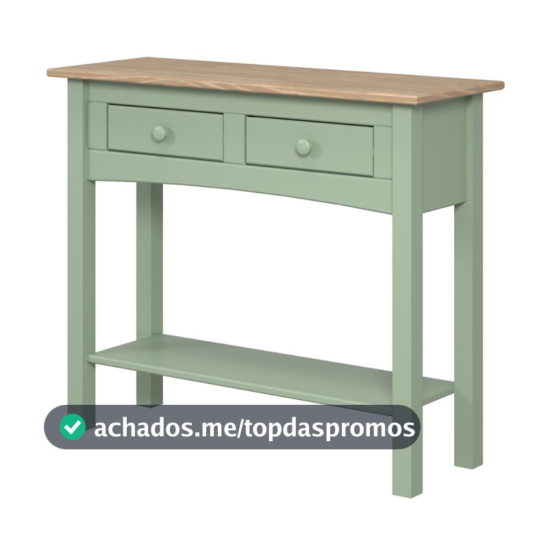 Aparador de Madeira Maciça com 2 Gavetas Verde Jade - FSG934