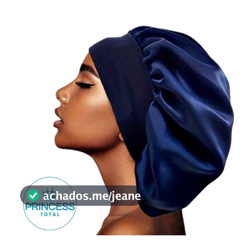Touca de Cetim Com Faixa Larga Para Cozinha Maquiagem Dormir Banho Capacete Motos Anti Frizz