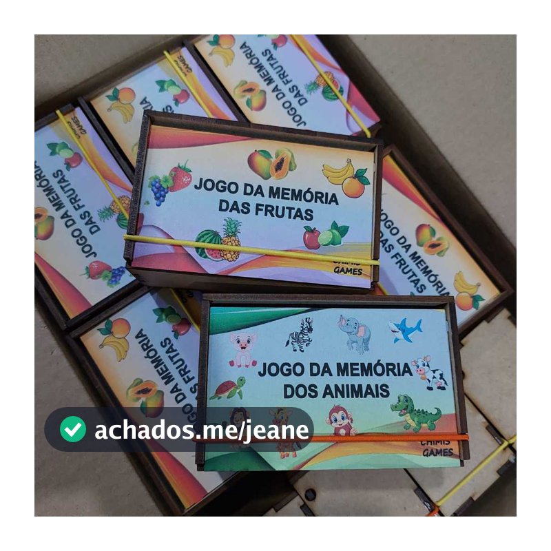 Kit 15/25/35 Jogo da Memoria 20 peças na caixinha personalizada MDF | Lembrancinha