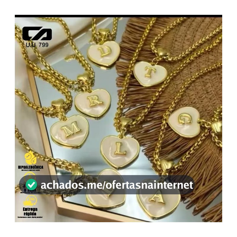 Brilhe com Estilo: Colar Feminino Banhado a Ouro 18k e Pingente AZ Personalizado