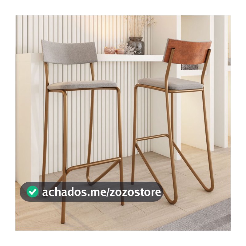 Kit 2 Banquetas Altas Cozinha Balcão 1747 Carraro Rose