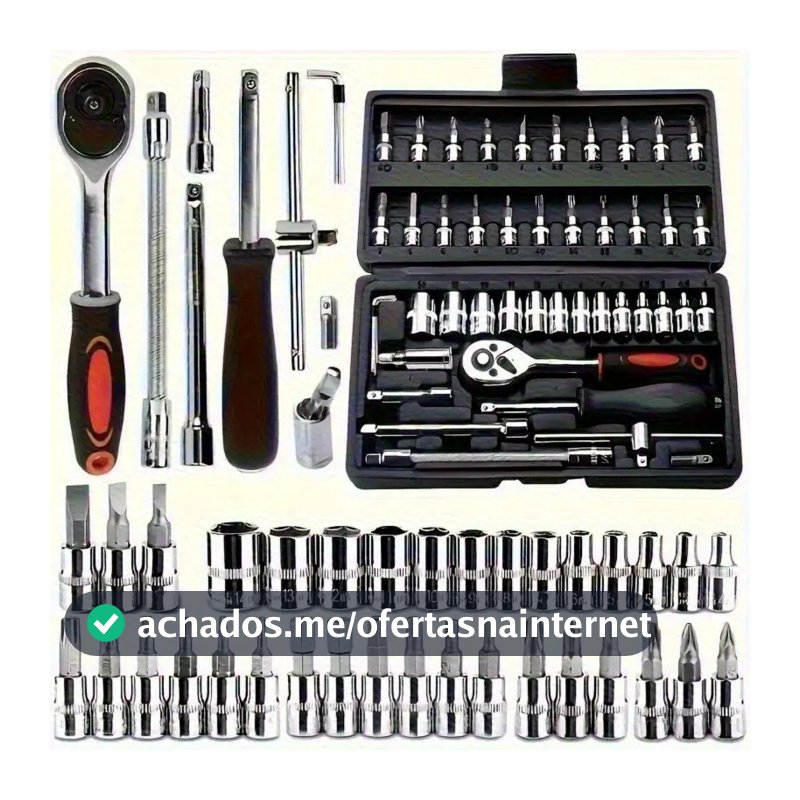 40 Peças / 46 Peças Jogo De Chave Catraca Caixa De Ferramentas para Reparo de Carros / Conjuntos de Chaves