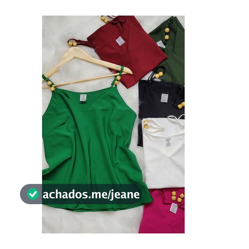 blusa regata FEMENINA CREPINHO DETALHE NA ALCA
