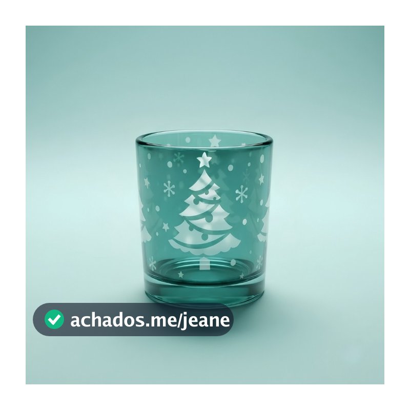 Suporte Para Vela - Árvore de Natal Verde - 8x7cm - 1 unidade - Cromus - Rizzo