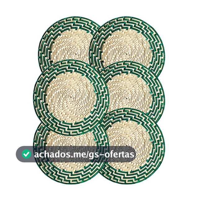 Kit  Sousplat Ondinha Verde 35cm Coisas Diferentes Para Casa Natal Decoração Elegante