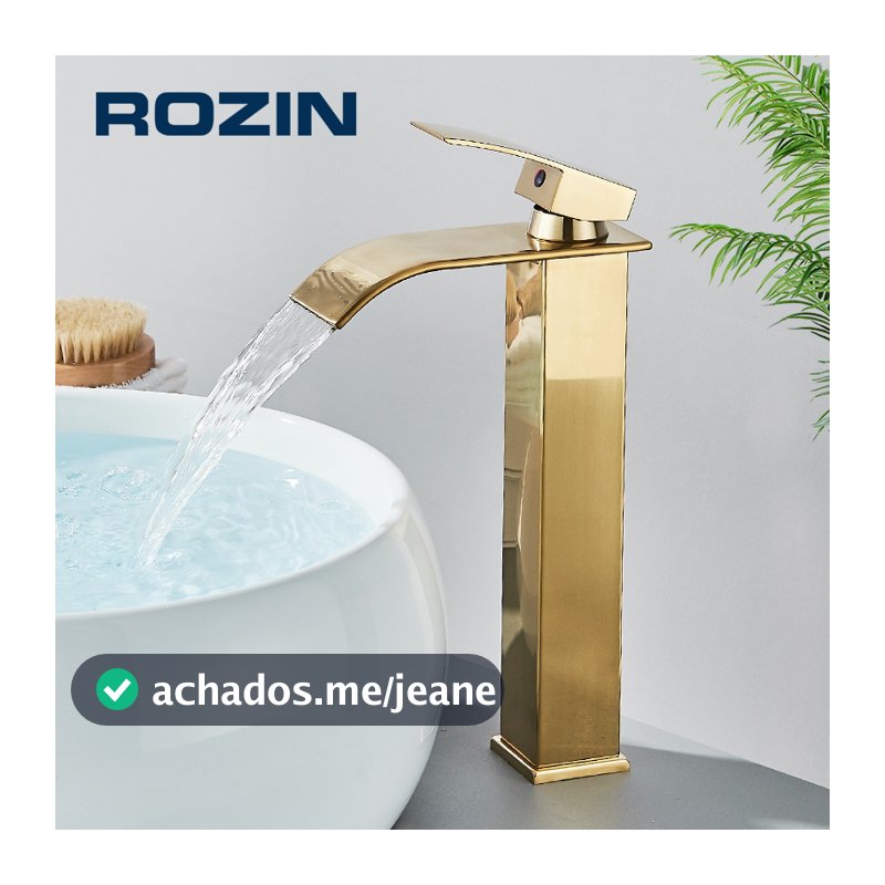 Torneira De Luxo Banheiro Lavabo Cuba Alta/Curto Bancada Torneira,Ouro/Cromo/Preto