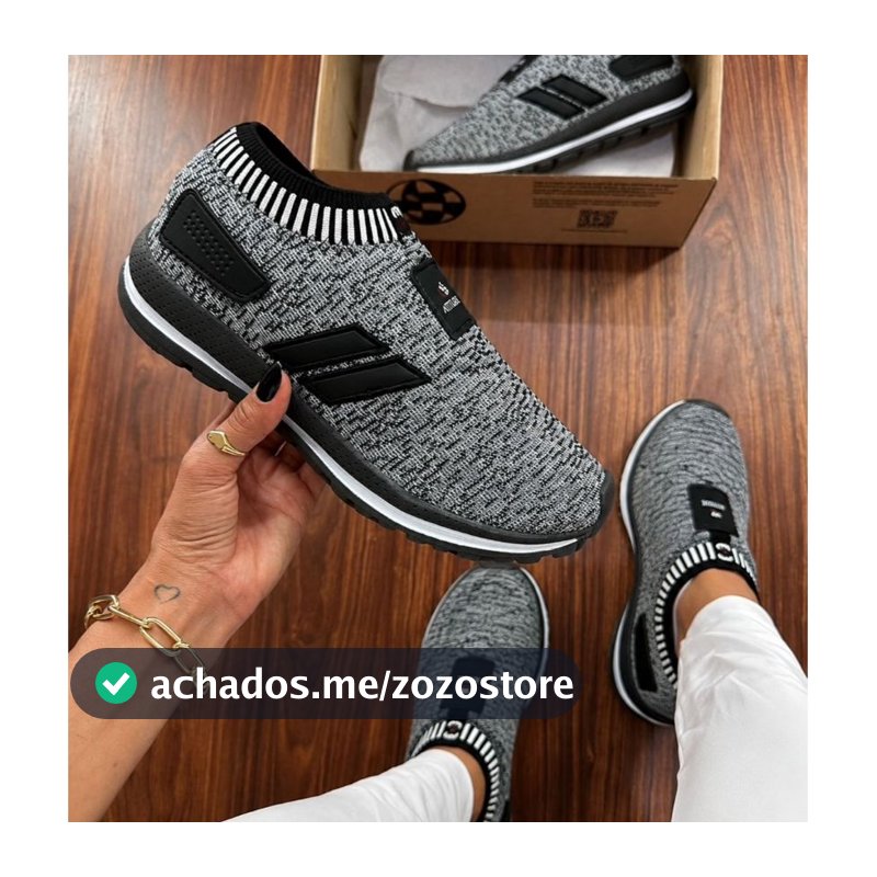 Tênis Feminino Masculino Meia Confortável Leve Sem cadarço