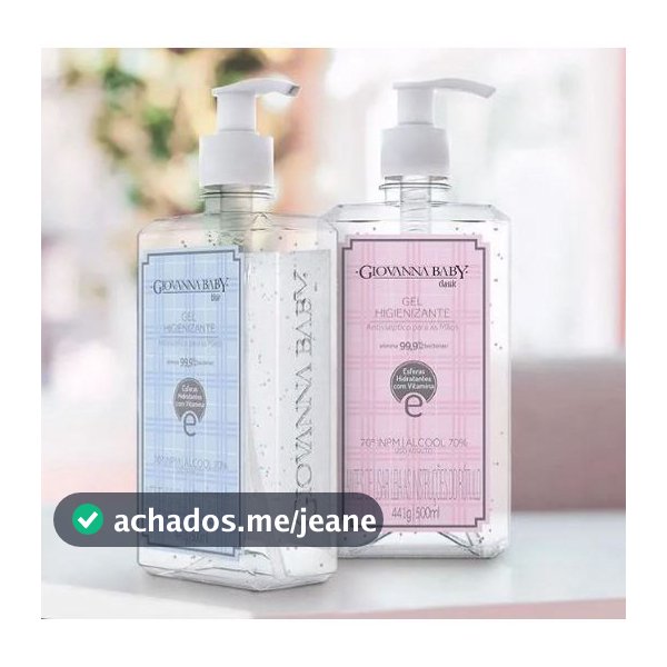 Giovanna Baby Álcool Gel 70% Perfumado 500ml ou 60ml
