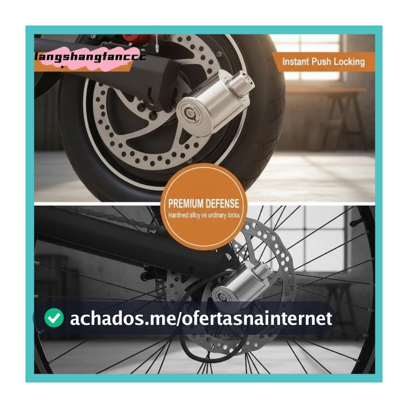 [LANGC] Freio A Disco Para Bicicleta Elétrica Lo Portátil Antirroubo À Prova D'água Segurança Com 2 Chaves Motocicleta S