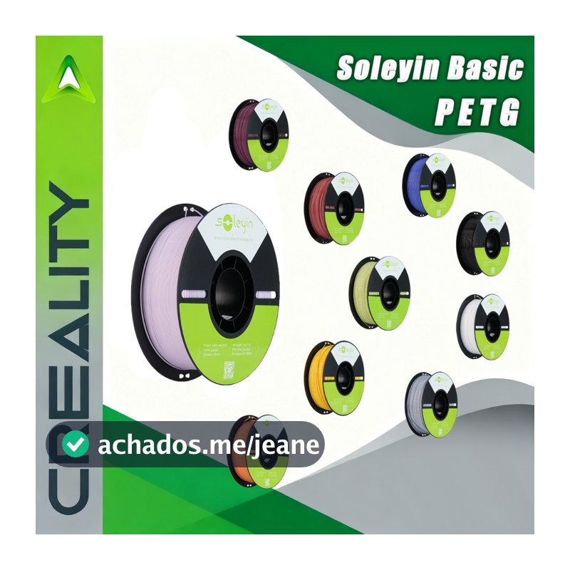 10kgCREALITY Oficial Soleyin Basic PETG 3d avançado material de impressão diâmetro do fio 1,75mm 1KG