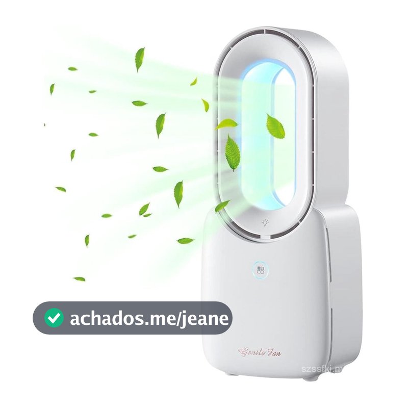 Ventilador de Mesa let'me, Ventilador Portátil Sem Hélices de 11,8 polegadas, Pequeno Ventilador Pessoal com Controle po