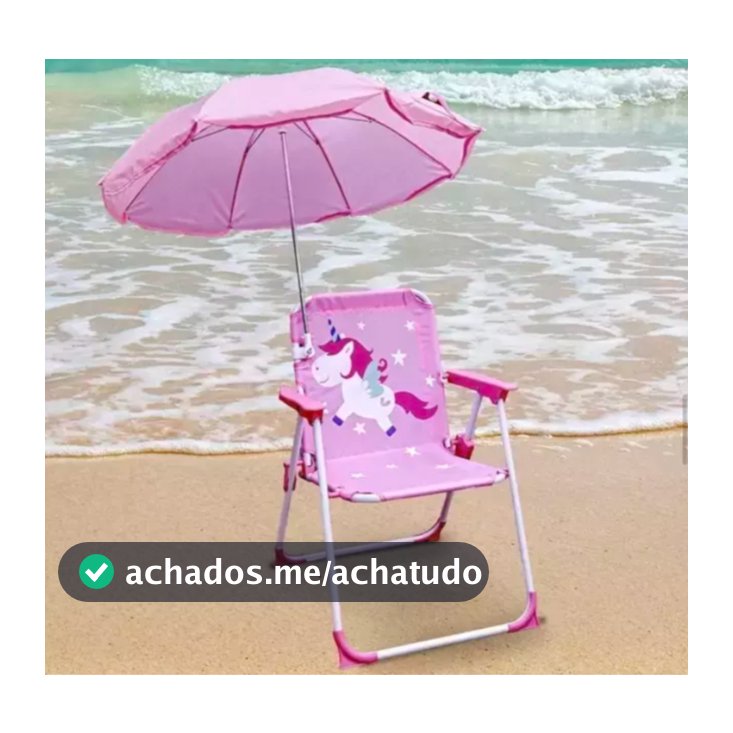 Cadeira Infantil De Praia Dobrável Com Guarda Sol Criança Praia Piscina Lazer